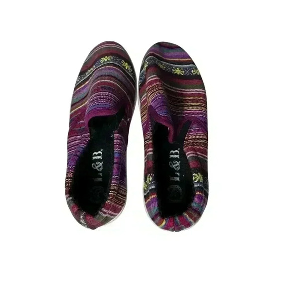L & B Slip On Low Athletic Shoes 6.5 Multi Color - Picture 8 of 13